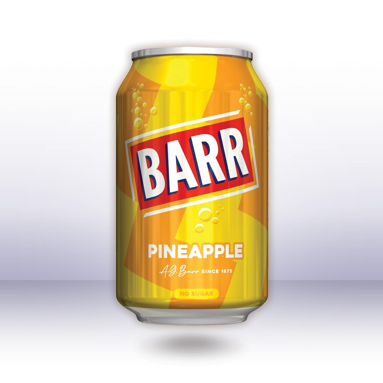 Barr Pineapple No Sugar, 330ml