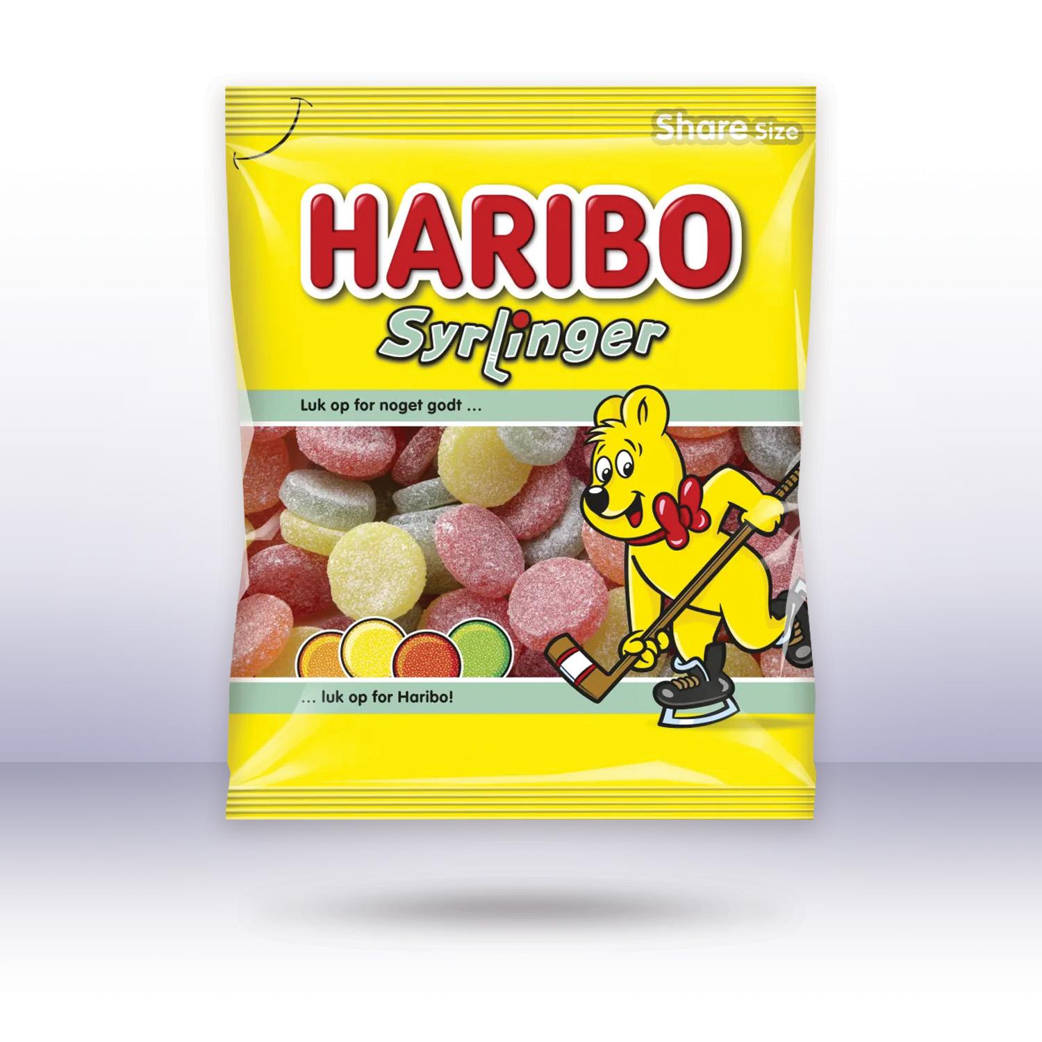 Haribo Dänemark Syrlinger, 375g