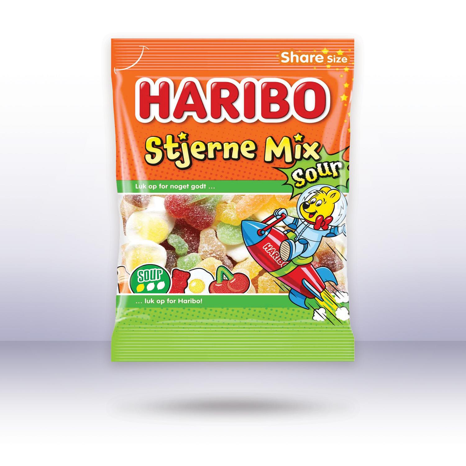 Haribo Dänemark Stjerne Mix Sour, 375g