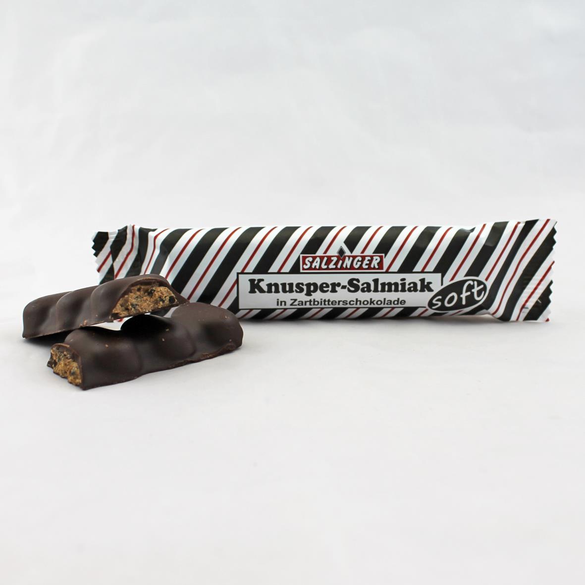 Salzinger Knusper-Salmiak in Zartbitterschokolade, 50g