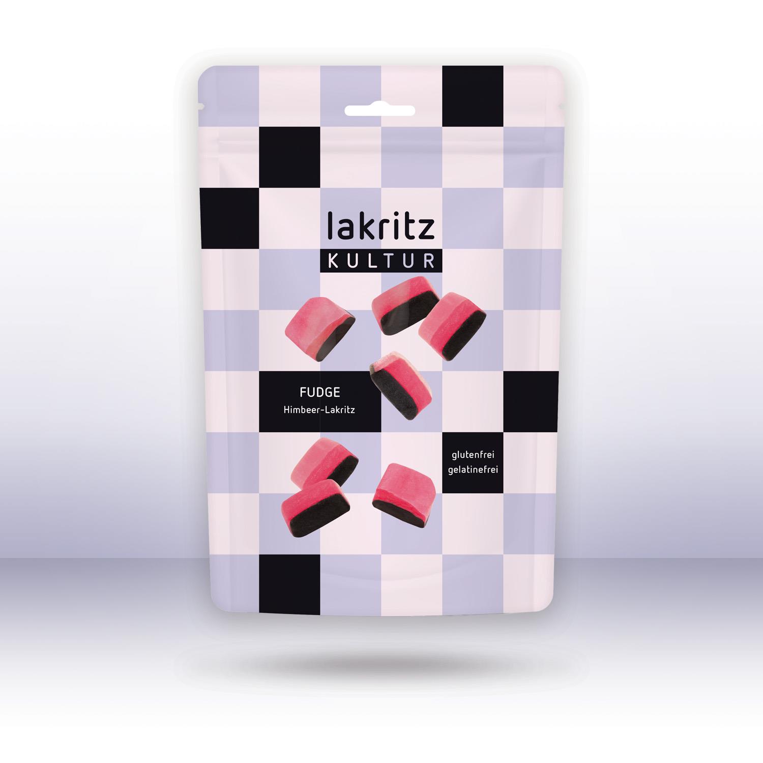 LAKRITZ KULTUR Himbeer-Lakritz Fudge, 150 g