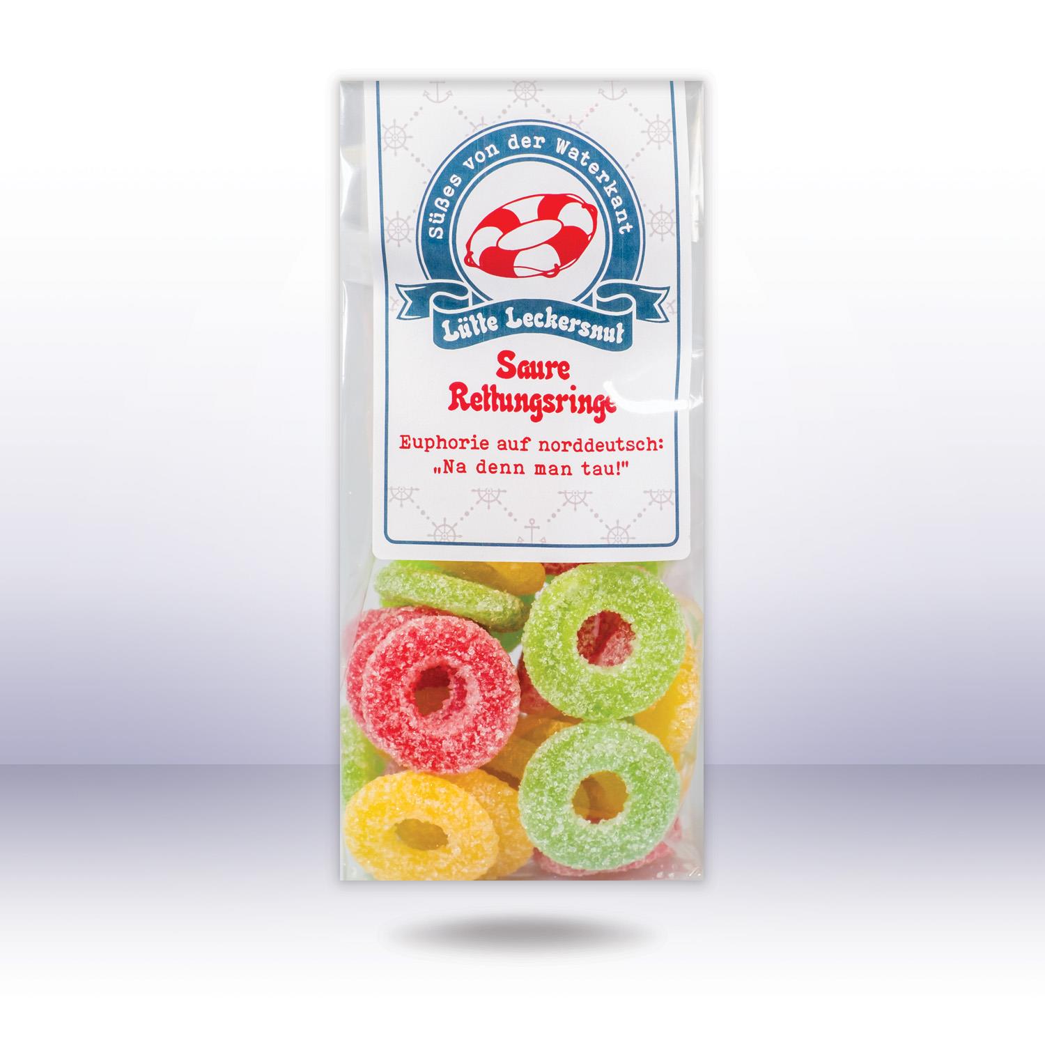 Lütte Leckersnut Saure Rettungsringe, 120g
