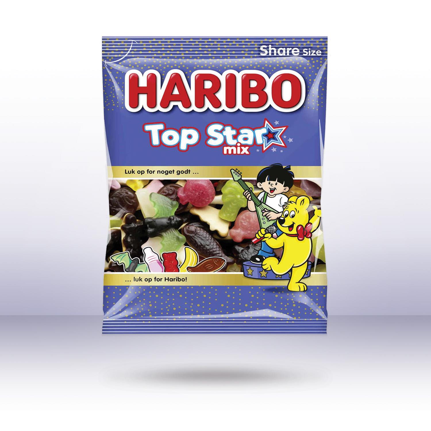 Haribo Dänemark Top Star Mix, 375g