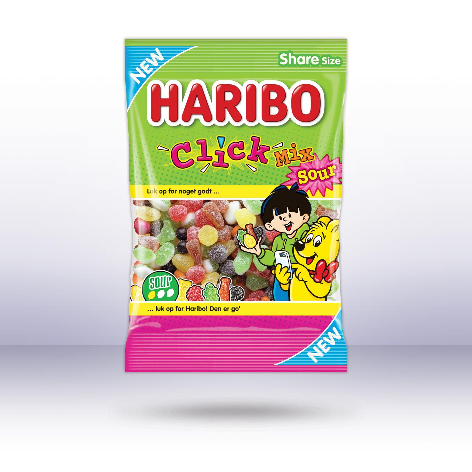 Haribo Dänemark Click Mix Sour, 325g