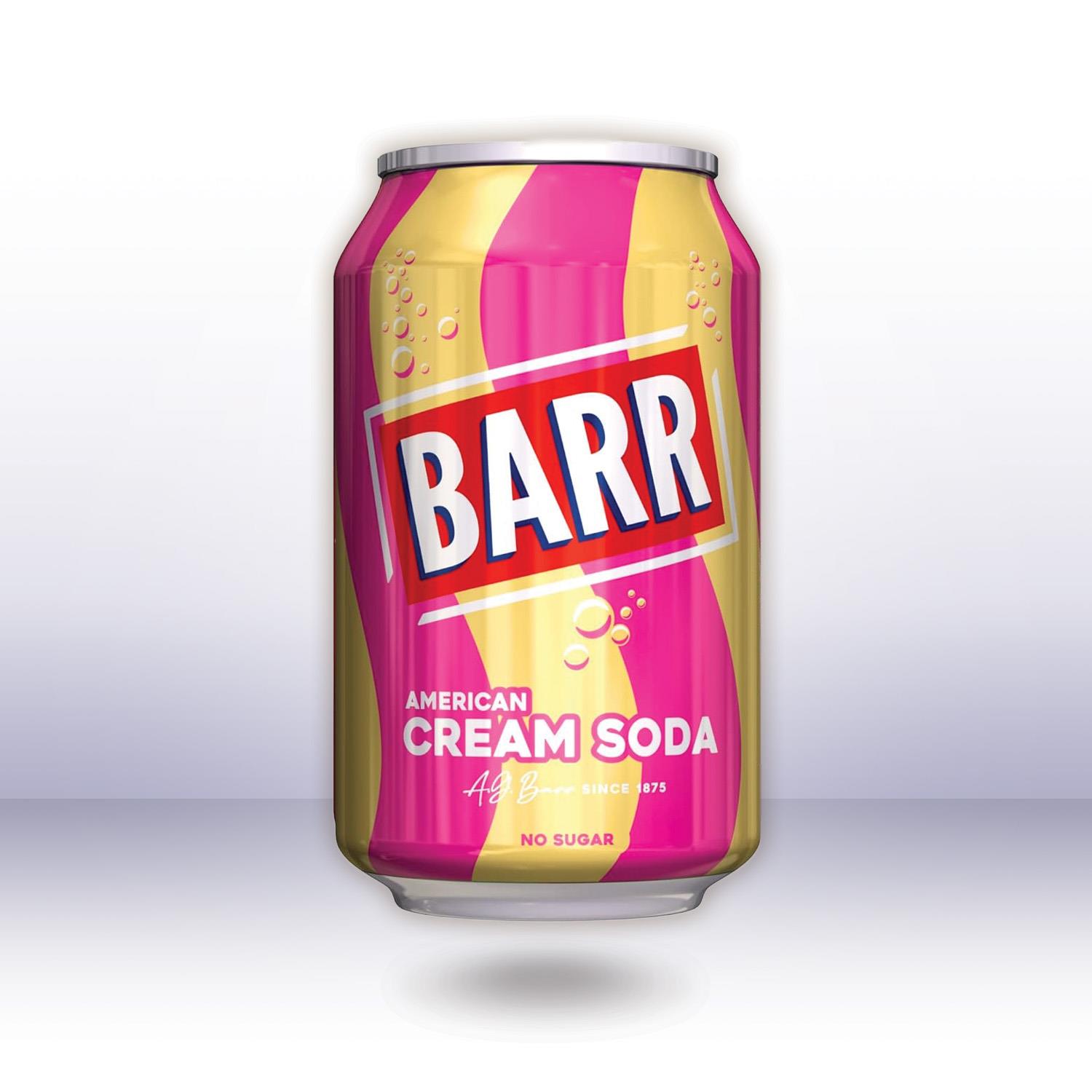 Barr American Cream Soda No Sugar, 330ml