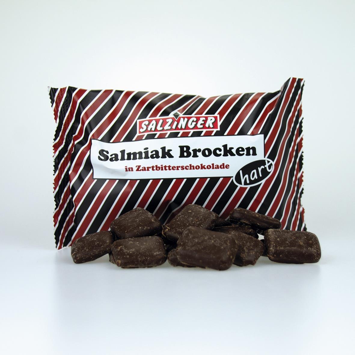 Salzinger Salmiak Brocken in Zartbitterschokolade, 100g