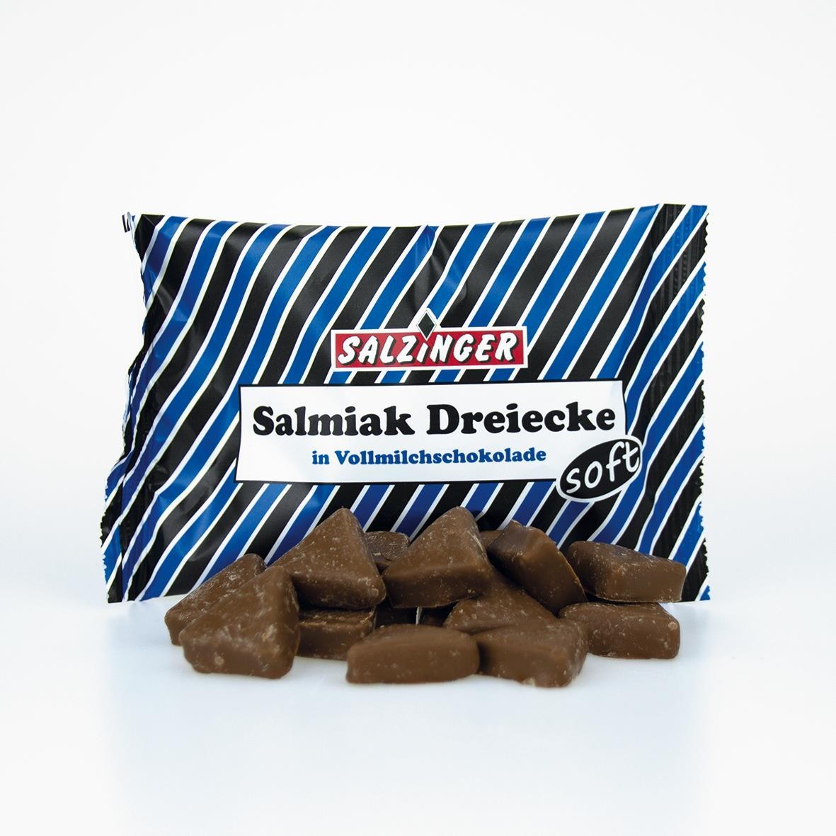 Salzinger Salmiak Dreiecke in Vollmilchschokolade, 100g