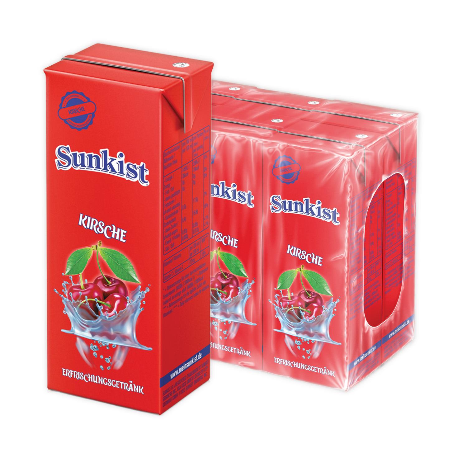 Sunkist Kirsche, 6x200 ml, pfandfrei