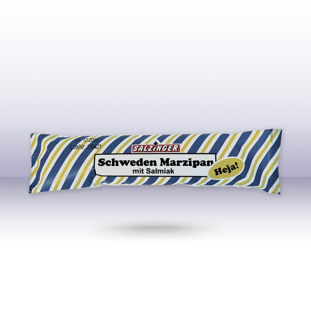 Salzinger Schweden Marzipan mit Salmiak Zartbitter, 50g