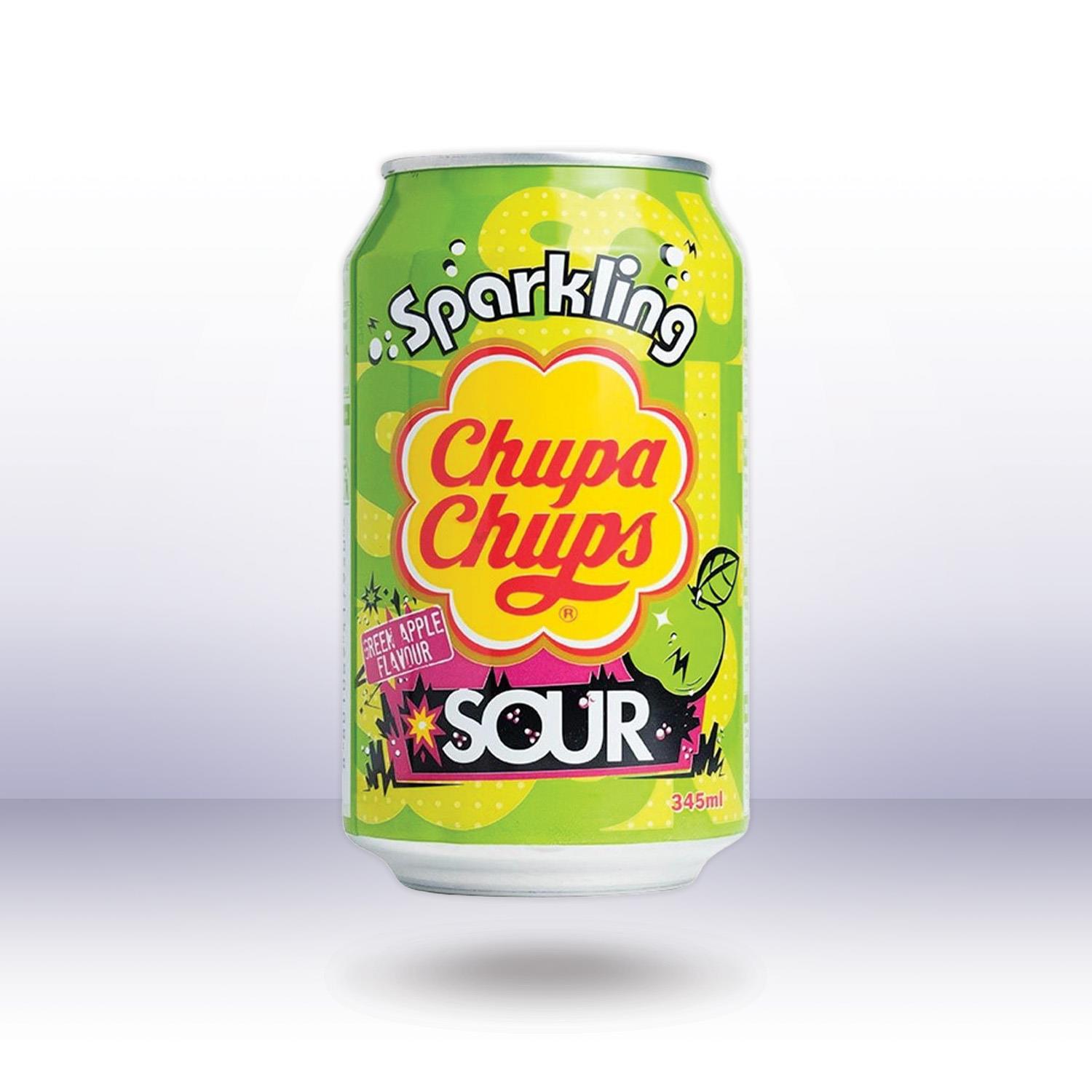Chupa Chups Sparkling Sour Green Apple, 345 ml