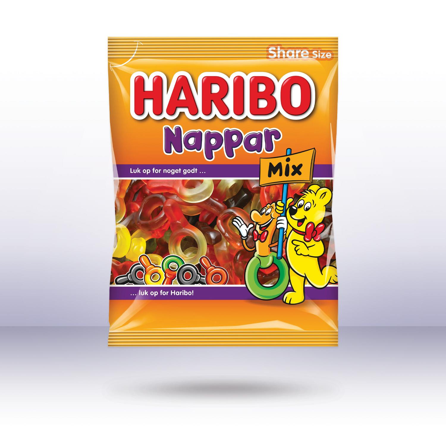 Haribo Dänemark Nappar Mix, 375g