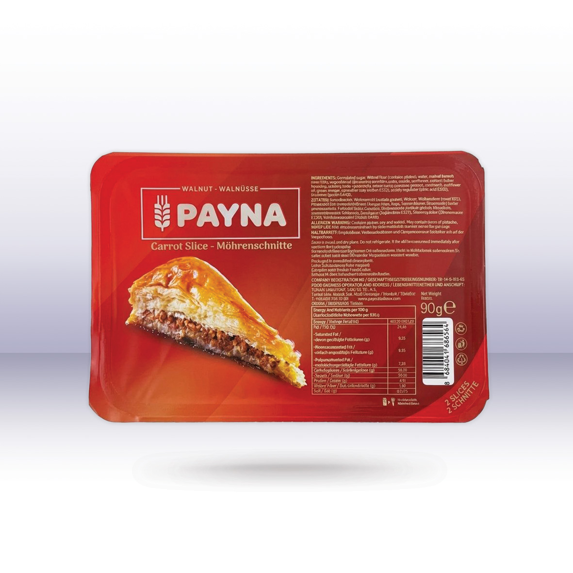 Payna Baklava Möhrenschnitte Walnuss 2er, 90 g