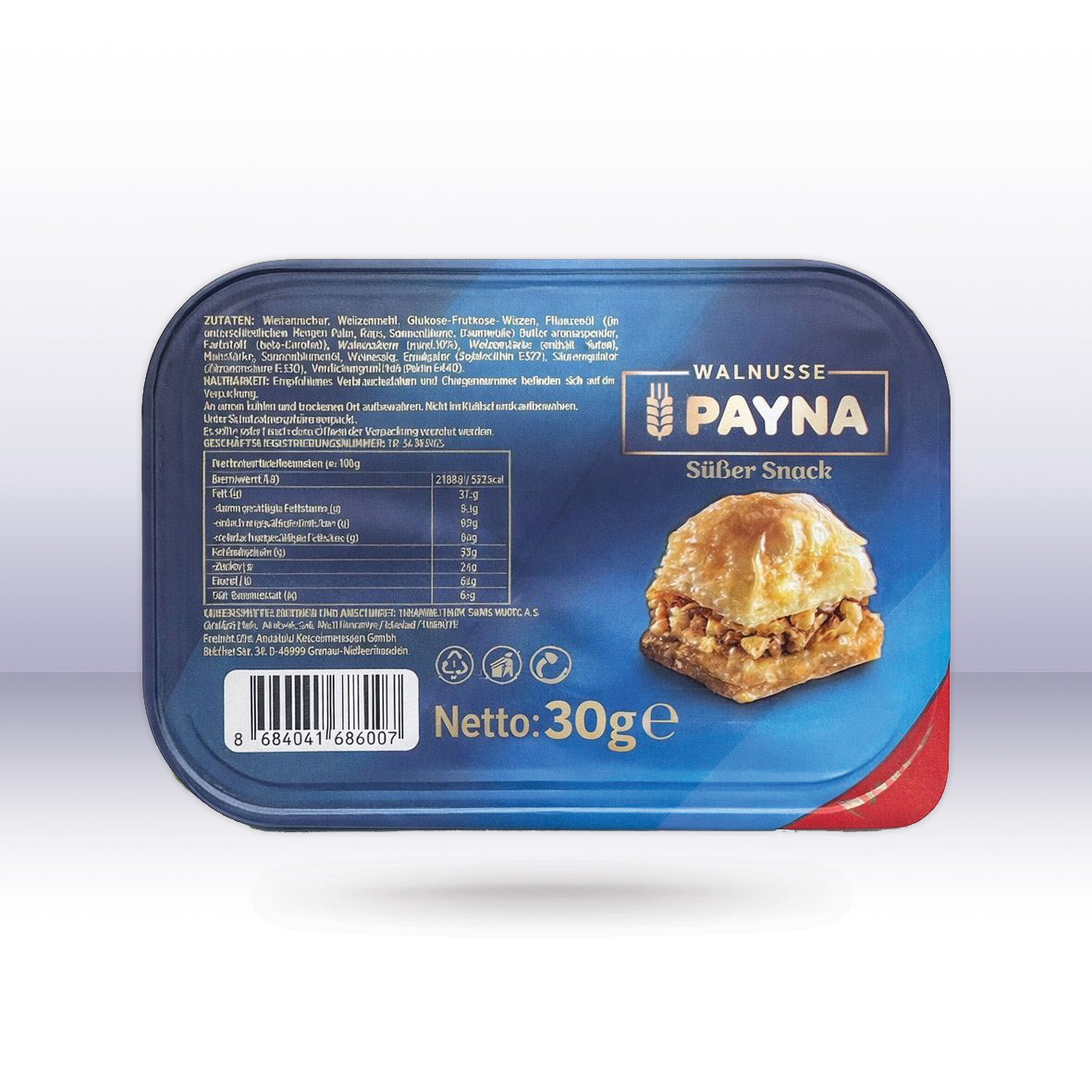 Payna Baklava Süßer Snack Walnuss 1er, 30 g