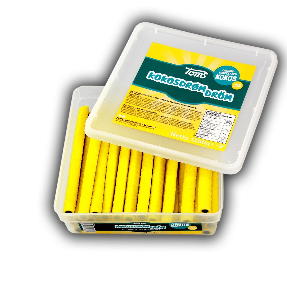 Toms Pingvin Kokosdroem Sticks, 1.160g